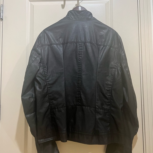 NWOT Men’s Rogue Faux Leather Motorcycle Jacket Black XL - Picture 2 of 9